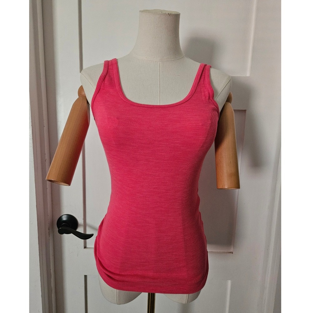 Vintage Mossimo Supply Co. Pink Ribbed Scoop Neck Tank Top Small Y2K Coquette